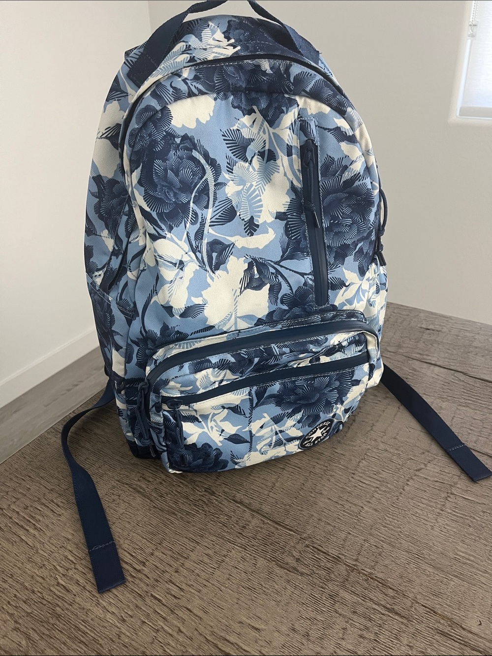 Converse Go Backpack Blue Foral
